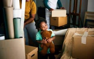 A family moving into a new place